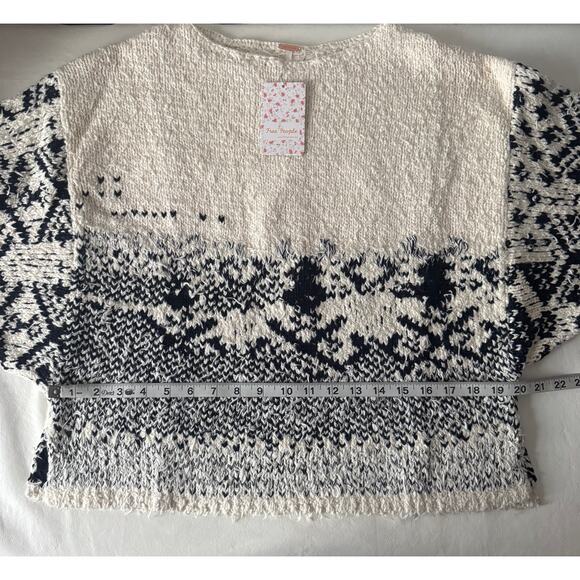 New Free People Midnight Beach Pullover in Evening Ivory Combo Women's Size XS - Picture 9 of 10